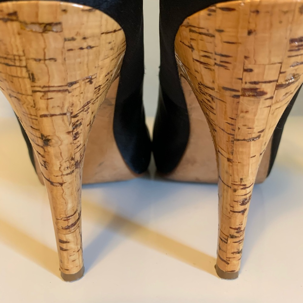 Steven by Steve Madden | satin+cork peep toe |sz 8 - Picture 8 of 15